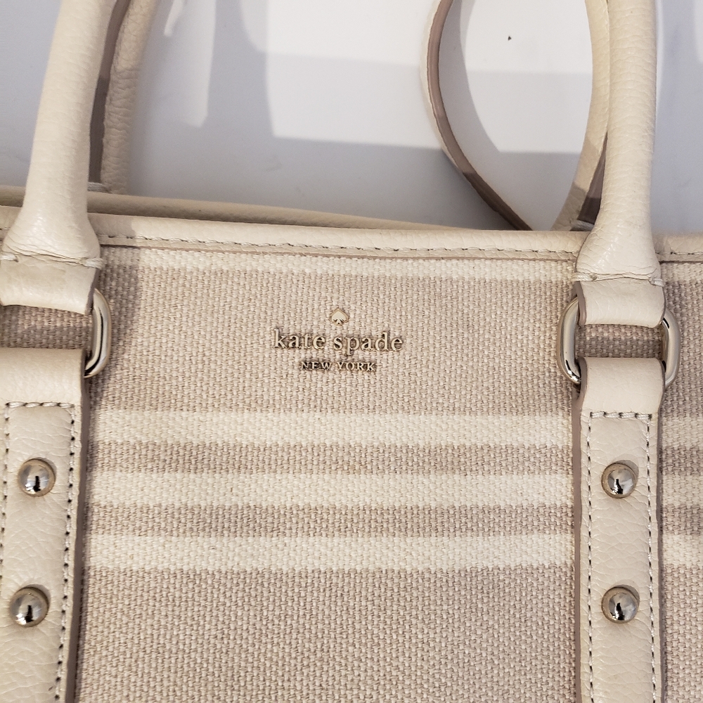 Kate Spade Canvas Leather Bag - Picture 6 of 12